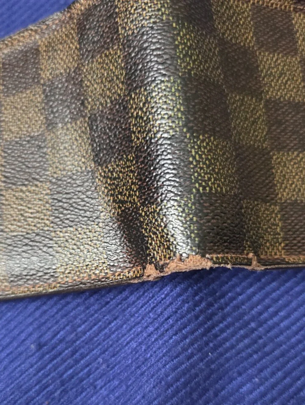Classic Check Pattern Men's Bifold Wallet - Brown